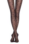 Conte (Poland) Bonheur 20 Den - Fantasy Women's Tights with a "heart" pattern (119C-109/2SP)